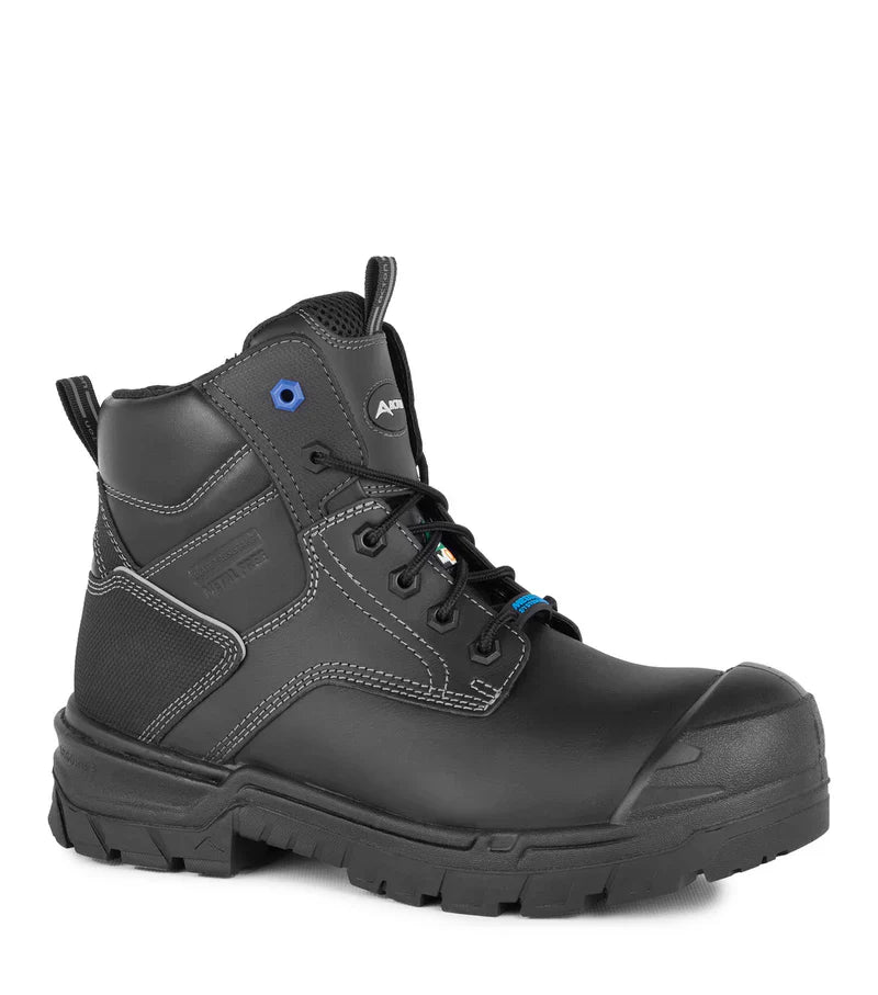 Acton Dozer Black 6'' CSA Leather Work Boots with Flexible Internal Metguard