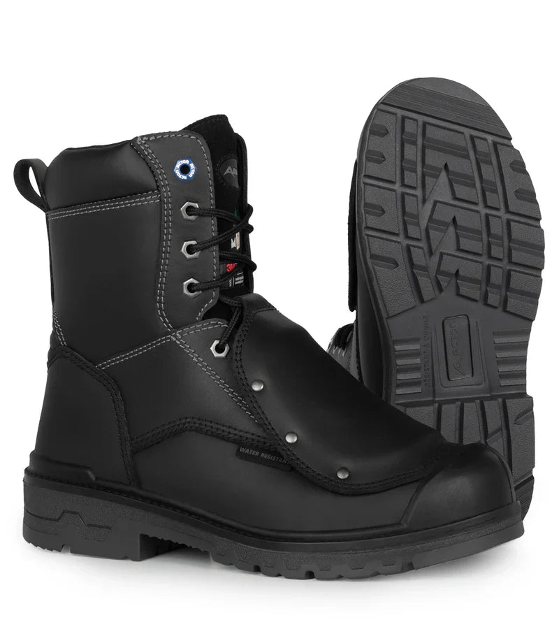 Acton Progum-X-Met, Black | 8" CSA Work Boots with External Metguard