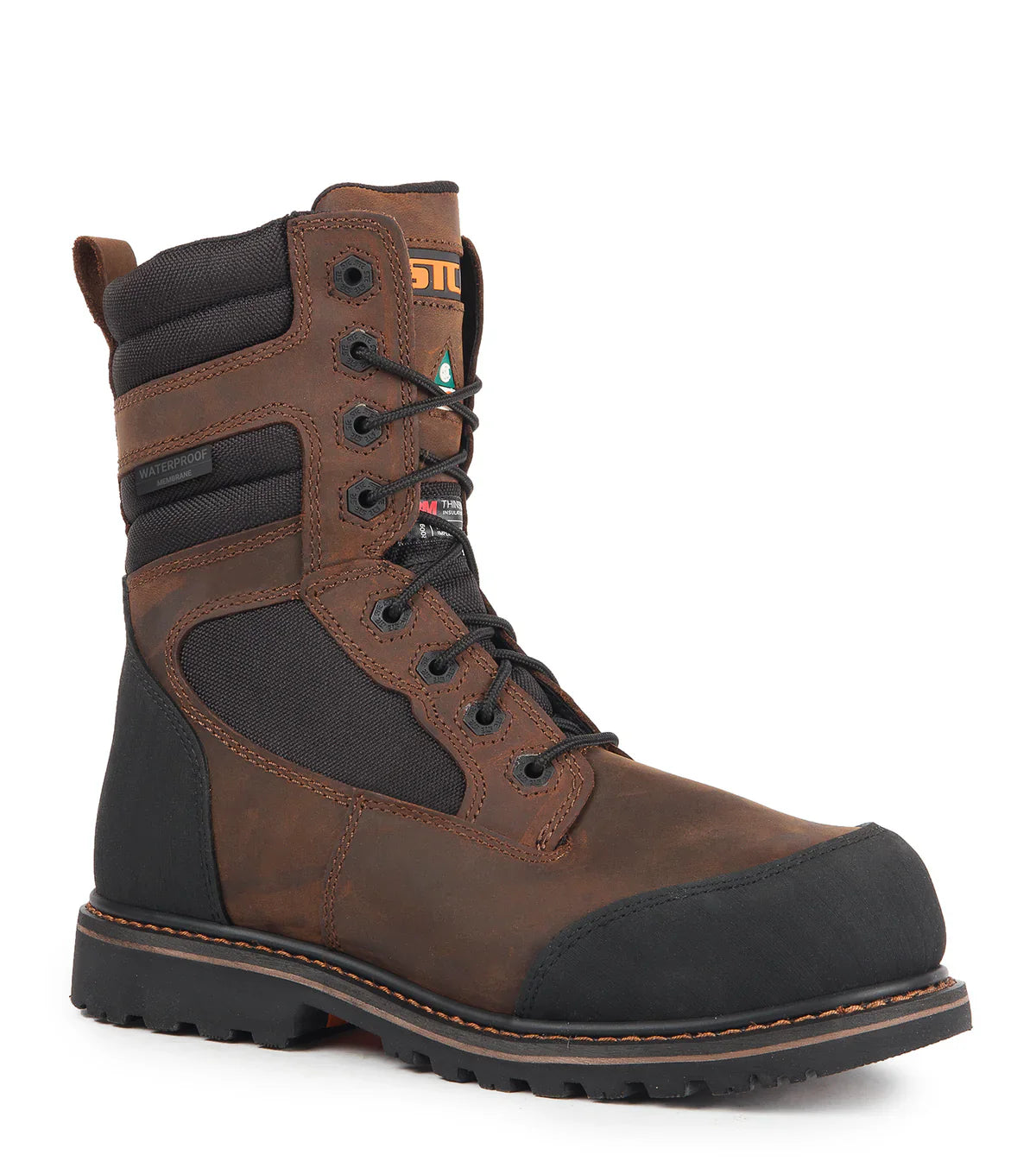 STC Whiskey Jack, Brown | 8” Leather & Nylon Waterproof Work Boots
