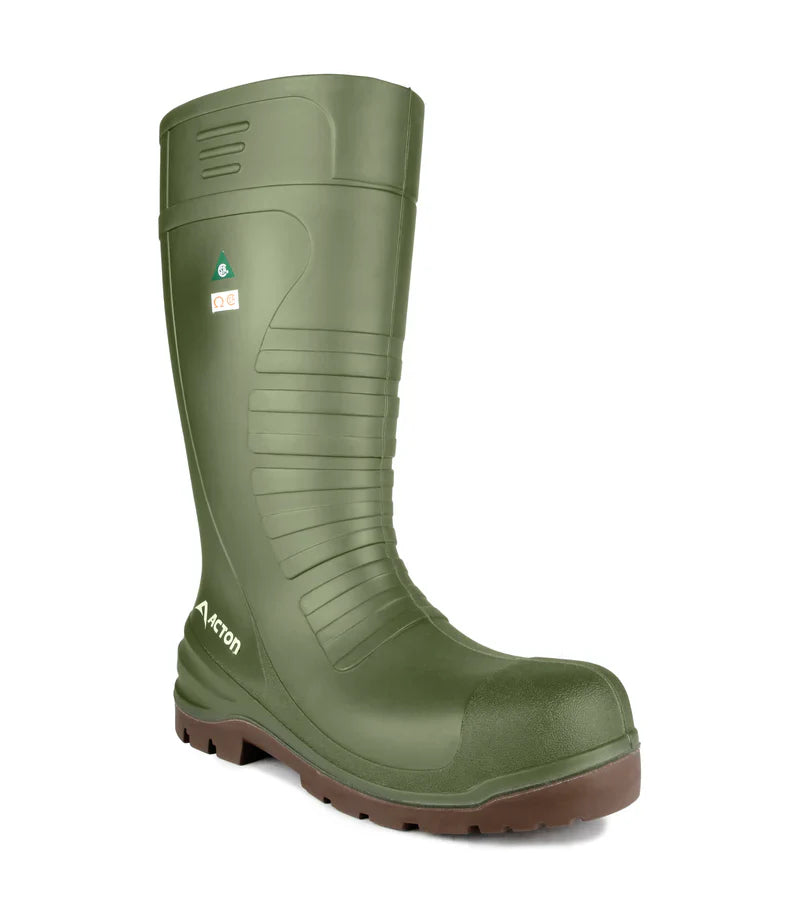 Acton All Terrain 15'' CSA Waterproof PU Work Boots (Green/Black)