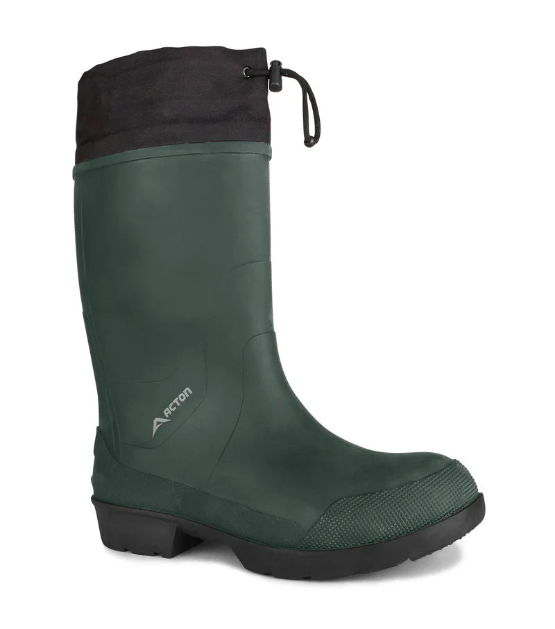 Acton Stormy Green 15" Insulated Rubber Boots