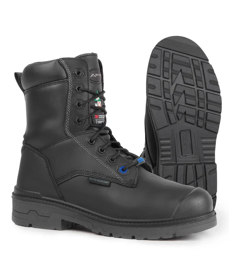 Acton Progum-i-met 2.0, black | 8" CSA work boots | Internal Metguard