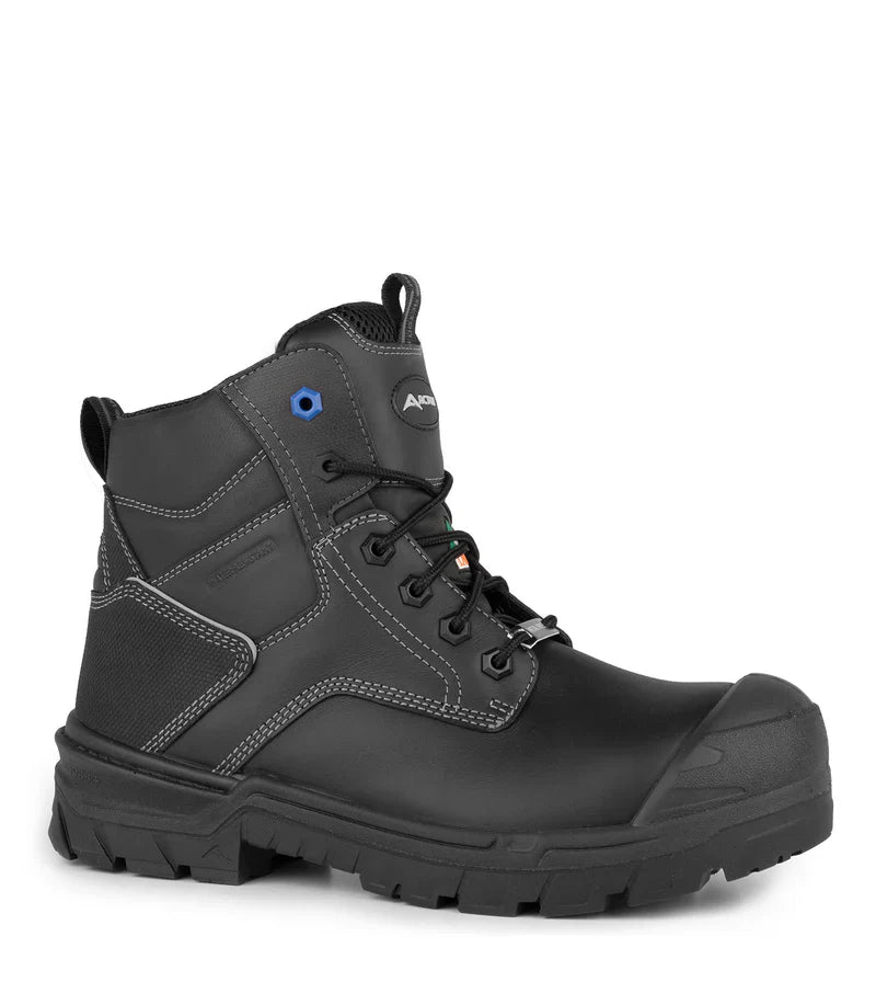 Acton G3S Black 6" CSA Leather Work Boots with 4grip Slip Resisting Outsole