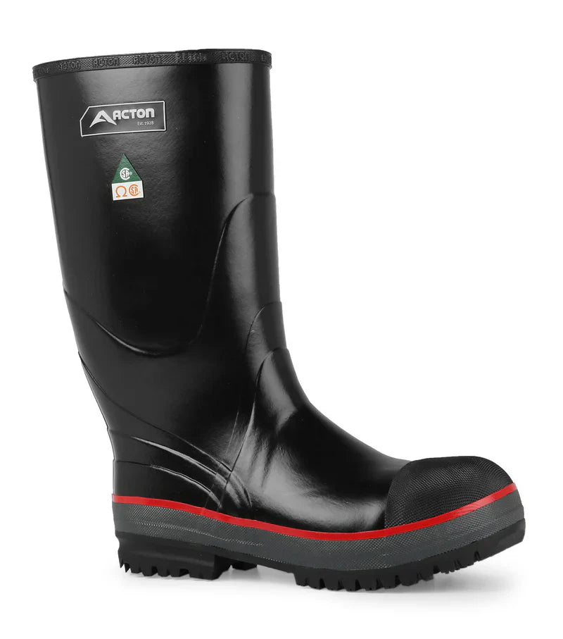 Acton Protecto 2.0 Black 15'' CSA Waterproof Natural Rubber Work Boots