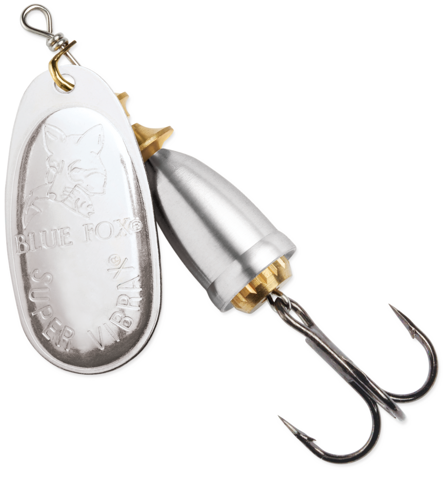 Blue Fox 6010100IC Classic Vibrax Spinner 18oz Plated SilverSilver