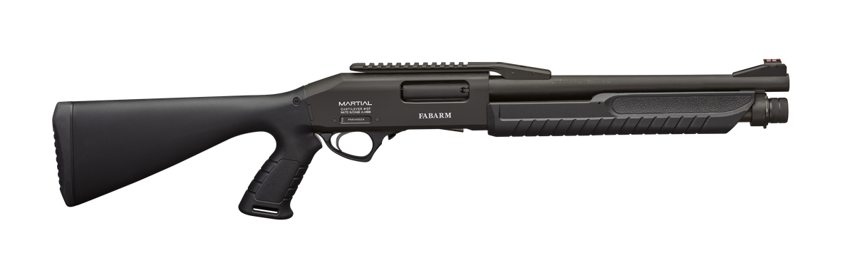 Fabarm Martial Cantilever AB 12 Gauge 14" Pump-Action Shotgun - Armor Black