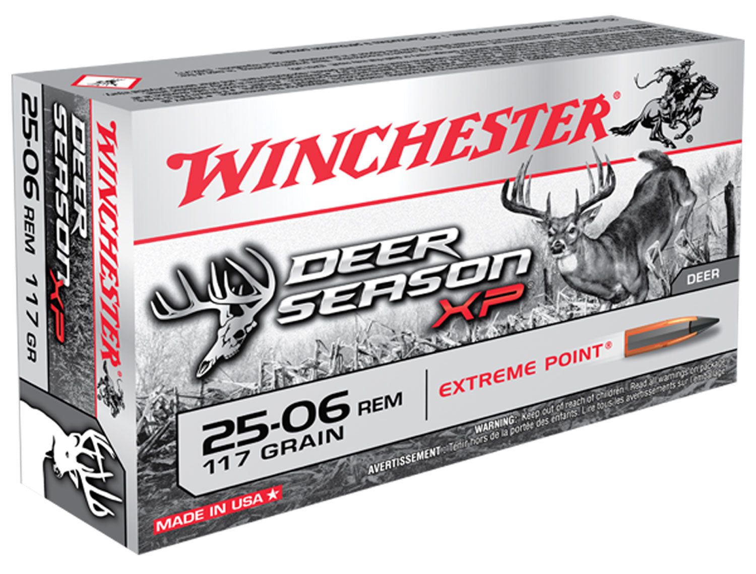 WINCHESTER DEER SEASON XP 25-06 REM 117 GR 20 RDS