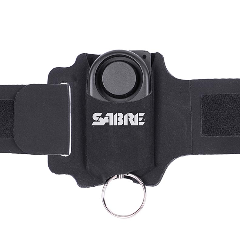 Sabre 130dB Personal Alarm with Wrist Strap, Black