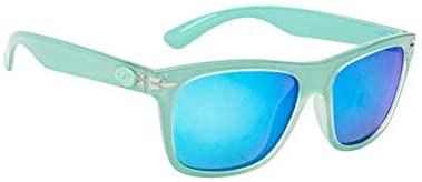 STRIKE KING SUN GLASSES - Seafoam Crystal-White Blue Mirror Lens-White Logo