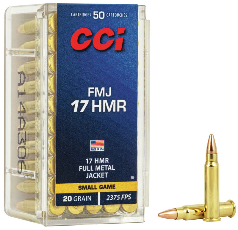 CCI 17 HMR 20 GR FMJ 50 RDS