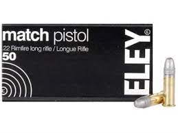 ELEY MATCH PISTOL .22 LR 40 GR 50 RDS