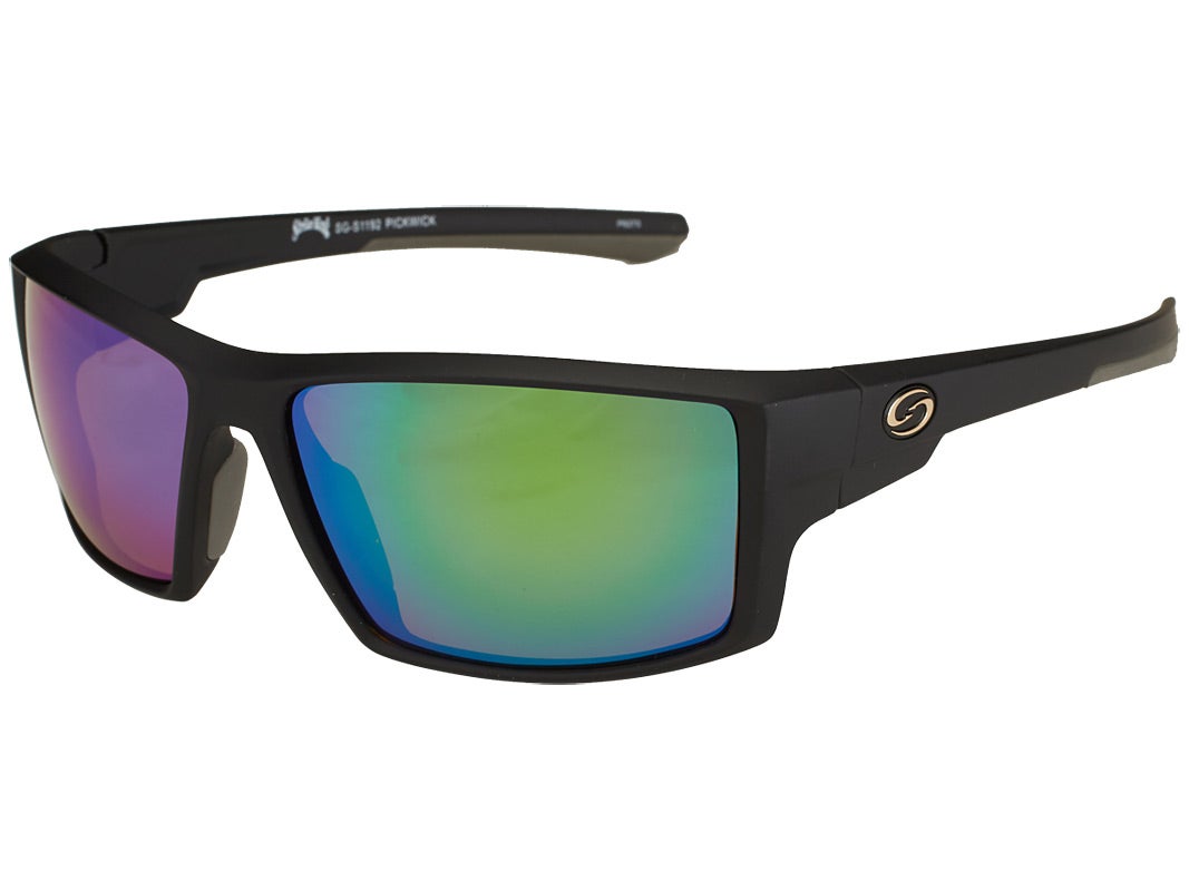 STRIKE KING PICKWICK MATBLK/GRY GRN SUN GLASSES