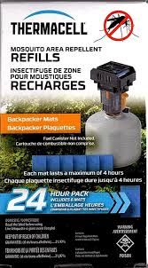 THERMACELL MOSQUITO AREA REPELLENT REFILLS BACKPACKER MATS 6 PK