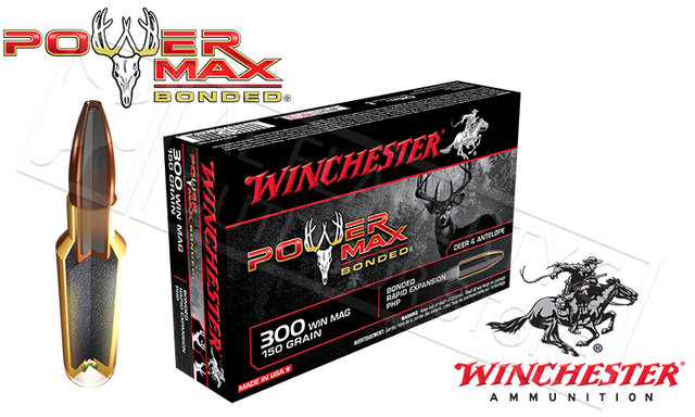 WINCHESTER POWER MAX 300 WIN MAG 150 GR 20 RDS