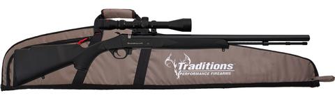 TRADITIONS BUCK STALKER ACCELERATOR RIFLE 50 CAL W 3-9X40 SCOPE AND CASE