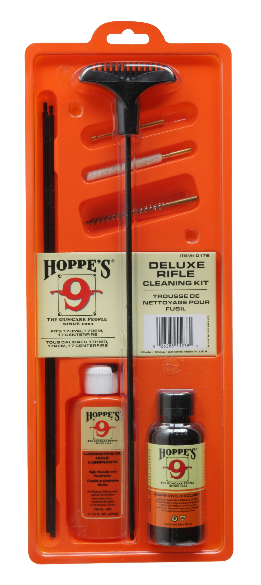 Hoppe's Cleaning Kit - .17|.204 with Steel Rod