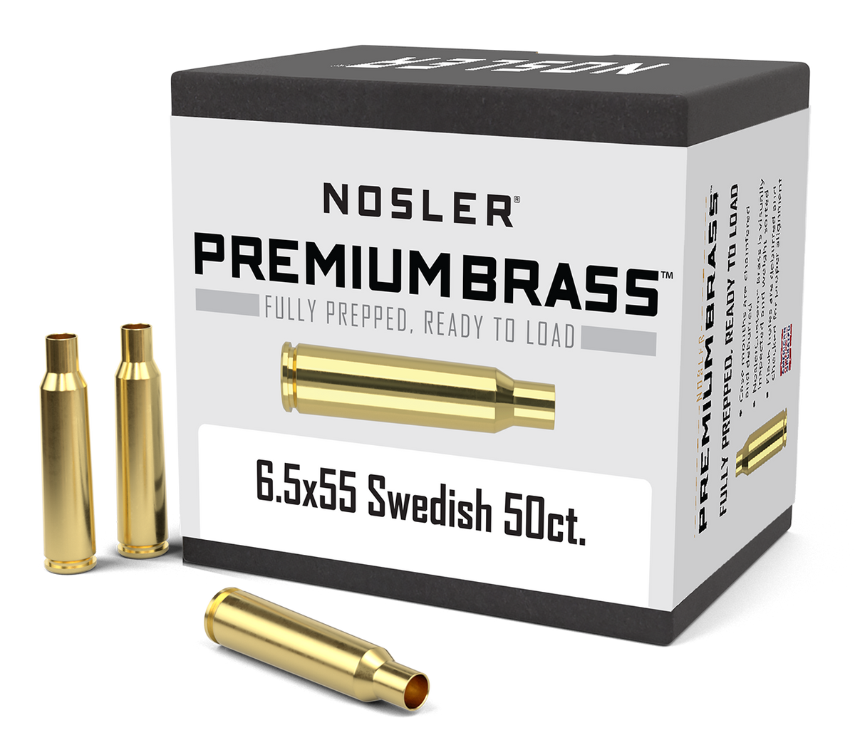 Nosler 6.5X55 Swed Premium Brass (50ct) product image