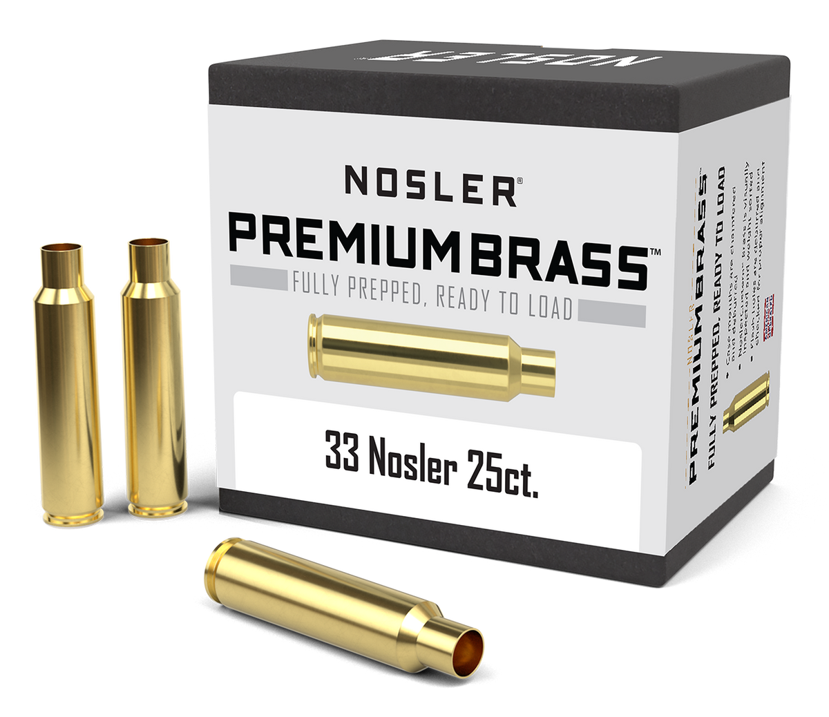 Nosler 33 Custom Premium Brass (25ct) product image