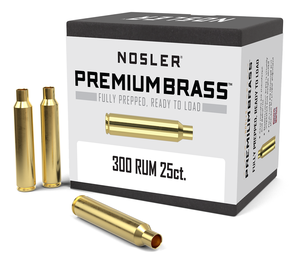 Nosler 300 Rum Premium Brass (25ct) product image