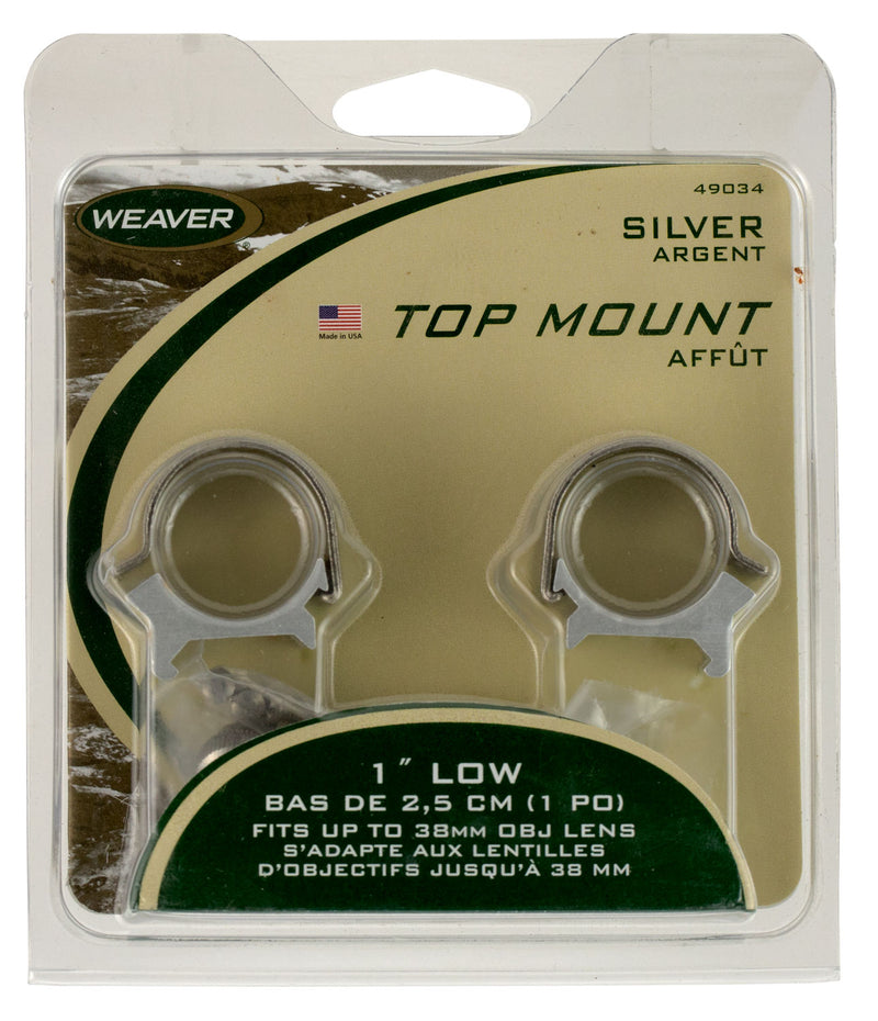 WEAVER Detachable Extension 1in X-High Silver Top Mount Rings