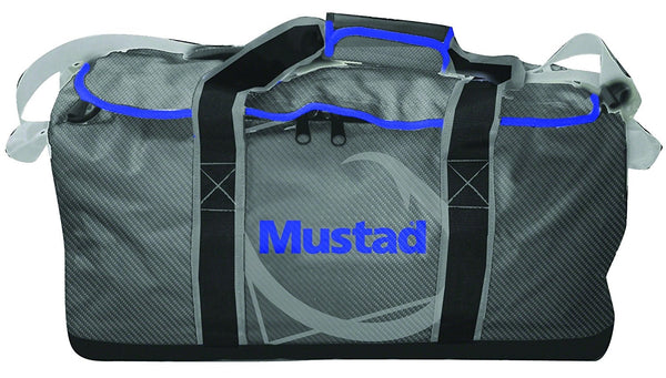 Mustad  Boat Bag 18- Zipper Flap- Dark Grey-Blue 500D Tarpaulin PVC Reflective Logo