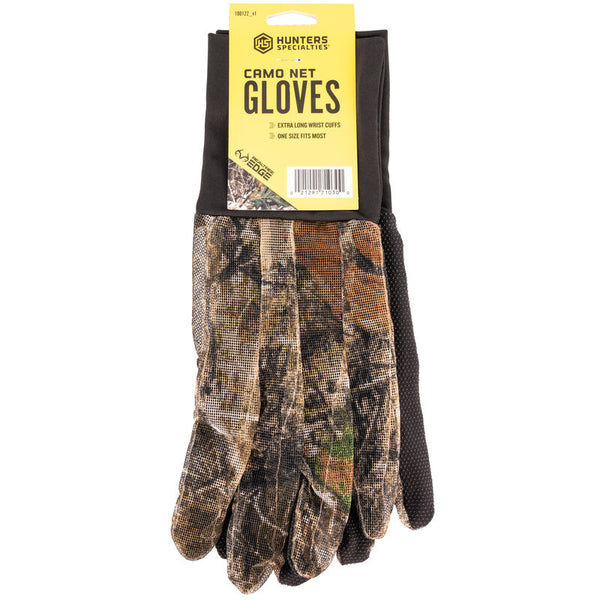 Hunter Specialties Mesh Glove With Grip Palm One Size Fits Most Realtree Edge Camouflage