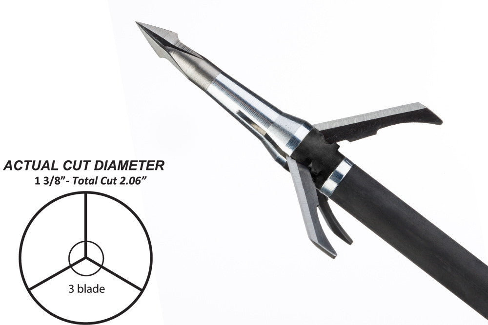 Grim Reaper Pro Series Mechanical Broadheads - 100 gr 3-Blade (1 3/8") - #1603