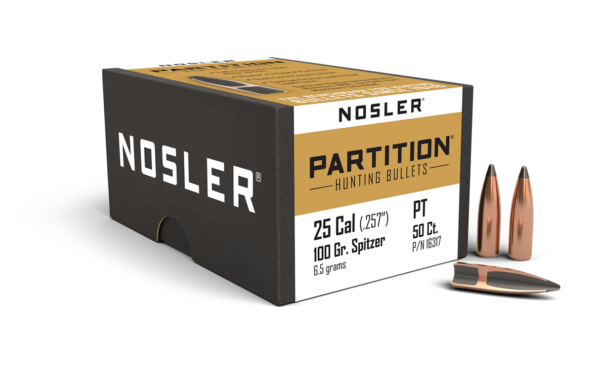Nosler 25 Caliber 100gr Spitzer Partition product image