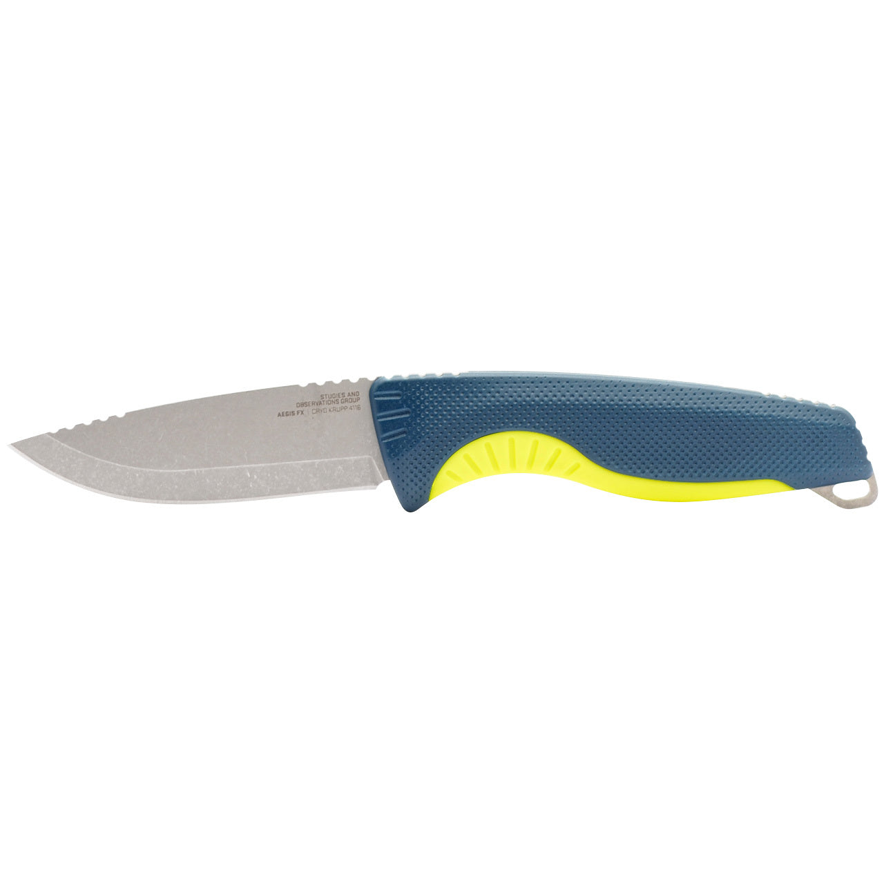 SOG Aegis FX Fixed Blade Knife, Indigo + Acid Yellow