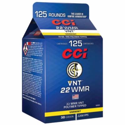 CCI Ammunition VNT .22 Winchester Magnum Rimfire 30 Grain VNT Rimfire Ammo 125 Rounds 929CC