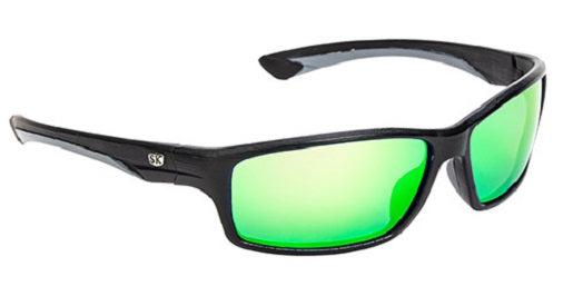 Strike King Plus Polariz Fisherman Sunglasses Black/Green (Hudson Revo)