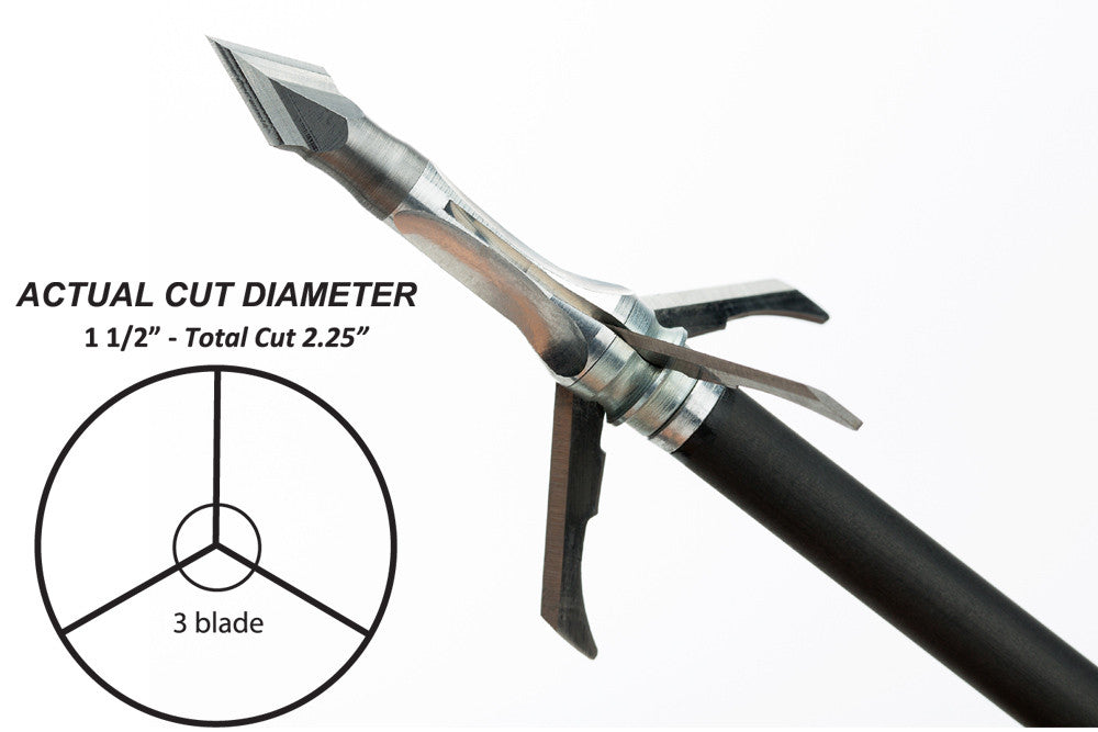 Grim Reaper Crossbow Mechanical Broadheads - Crossbow 150 gr 3-Blade (1 1/2'') - #7693