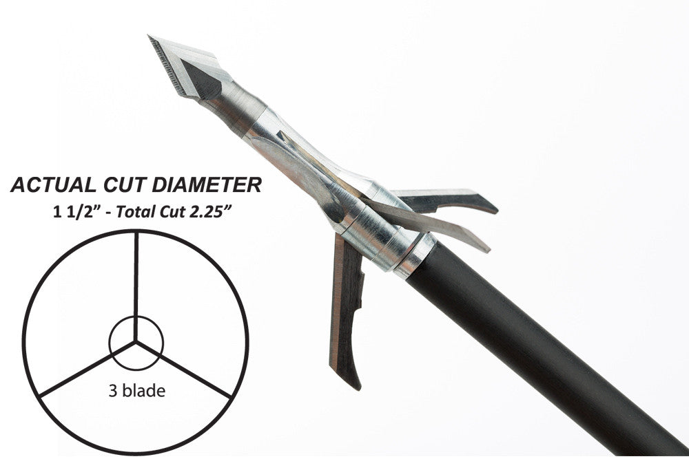 Grim Reaper Crossbow Mechanical Broadheads - Crossbow RT 125 gr 3-Blade (1 1/2'') - #1983