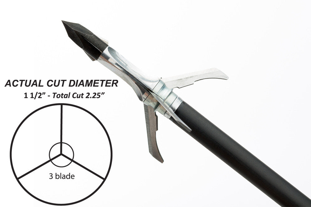 Grim Reaper Crossbow Mechanical Broadheads - Crossbow RT 125 gr 3-Blade (1 1/2'') - #1983