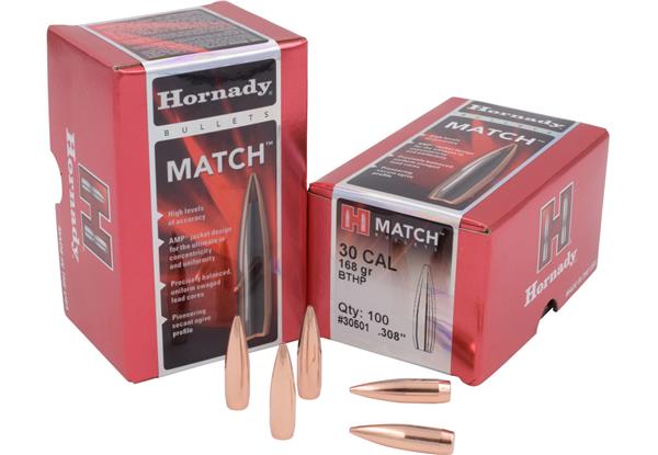 Hornady .308 DIA 168GR BTHP MATCH