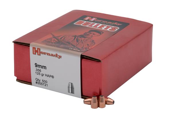 Hornady Bulk 9mm .356 125 Gr HAP - 3000 Count