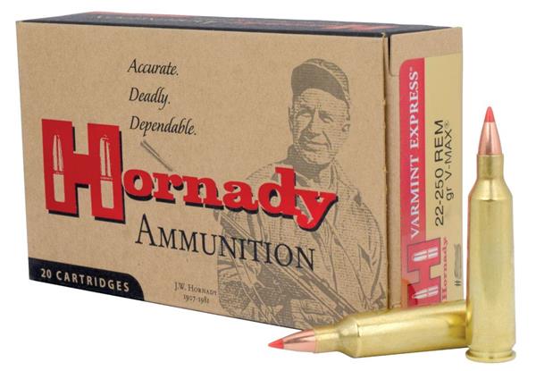 Hornady 22-250 REM 50GRV-MAX AMMO