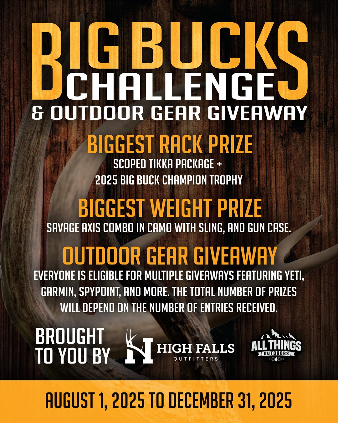2025 BIG BUCKS Challenge & Outdoor Gear Giveaway