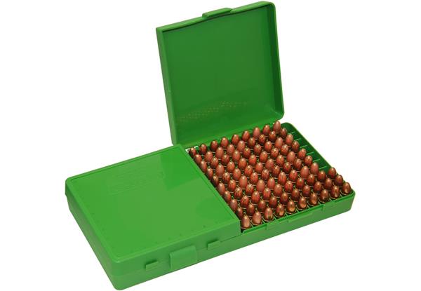 AMMO BOX 200 ROUND FLIP-TOP 40 10MM 45 ACP, GREEN