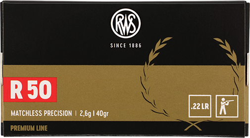 RWS R50 .22 LR 40gr LRN – 50 Rounds