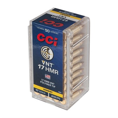 CCI VNT .17 HMR Ammunition 50 Rounds