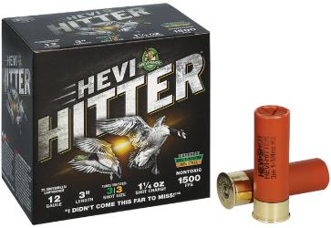 HEVI-SHOT Ammunition HITTER 12GA 3" 1-1/4OZ #3 TUNGSTEN/STEEL (25)