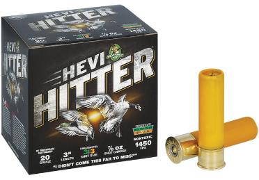 HEVI-SHOT Ammunition HITTER 20 Gauge 3" 7/8 OZ #3 TUNGSTEN/STEEL (25)