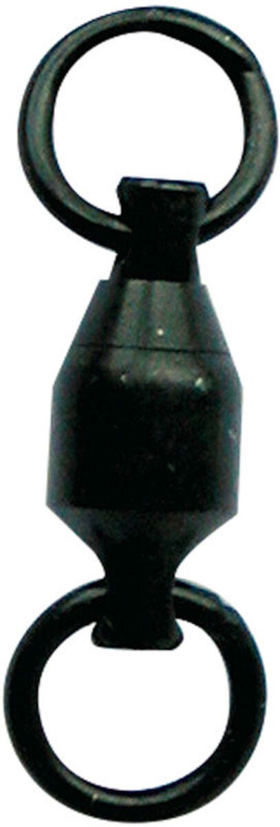 Mustad Ball Bearing Swivel, 2 Welded Rings - Black sz0/25