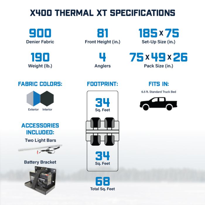 Clam X400 Thermal XT 4 Anglers