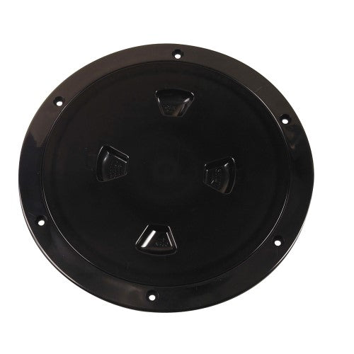 Beckson 8- Smooth Center Screw-Out Deck Plate - Black .