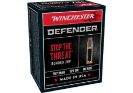 WINCHESTER AMMO 357 MAG DEFENDER BONDED JHP 125 GR