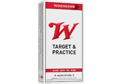 WINCHESTER AMMO 40 S&W USA TARGET FMJ 165 GR - 50 ROUNDS