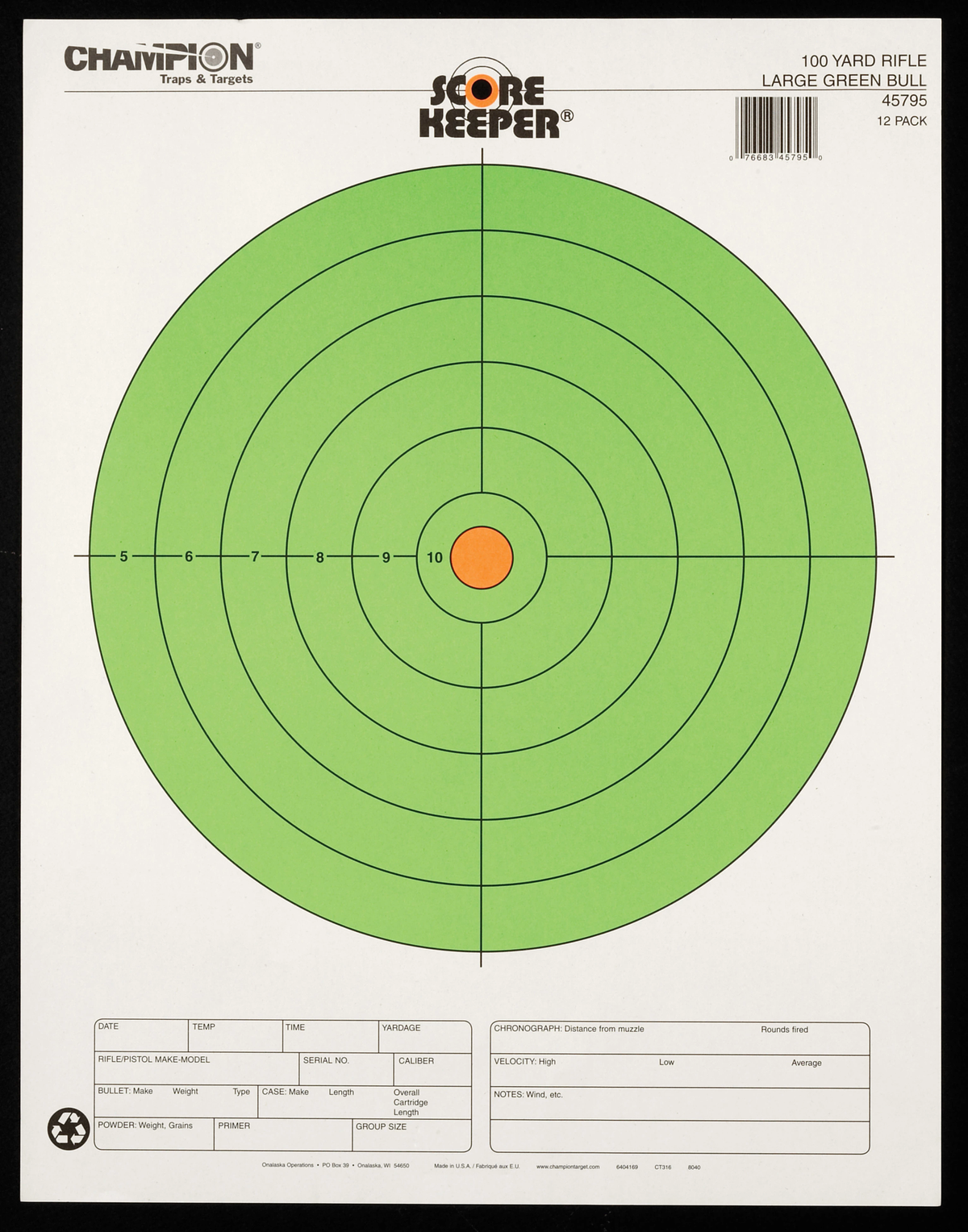 Primos Score Keeper® Fluorescent Green Bull Targets