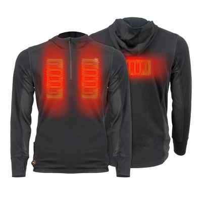 Mobile Warming Mens Merino Heated Base Layer Shirt Black